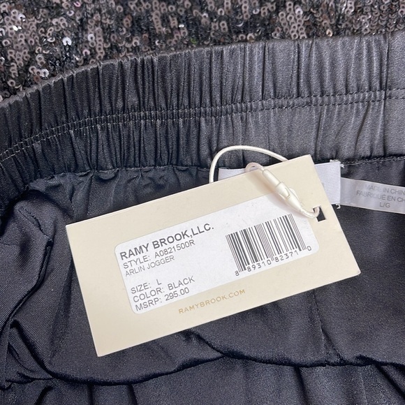 Ramy Brook Arlin black sequin joggers - Picture 11 of 14